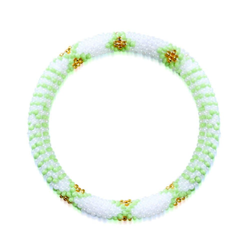 Rêve de pistache | Bracelet de perles de verre de l'Himalaya